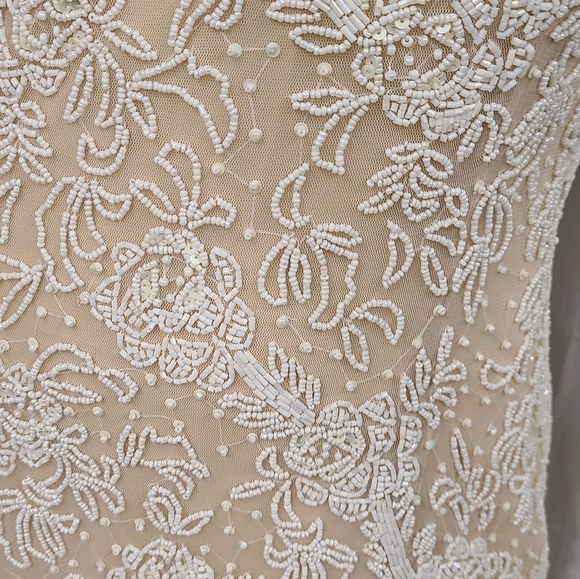 JOVANI Off White Hand Beaded Dress size 12 FREE SHIPPING - Picture 8 of 8